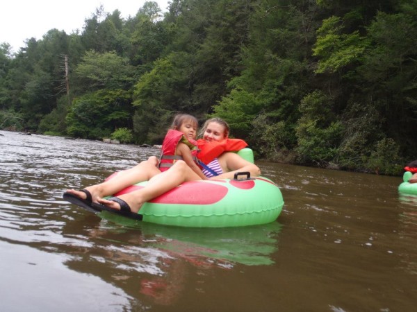 Kristen and Mari - tubing